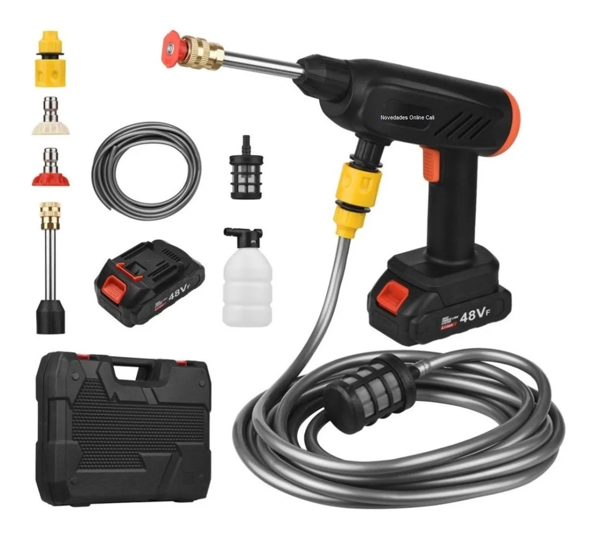 Pistola Hidrolavadora de Alta Presión Recargable + Kit Completo